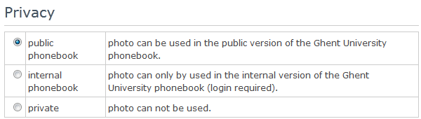 Privacy public phonebook