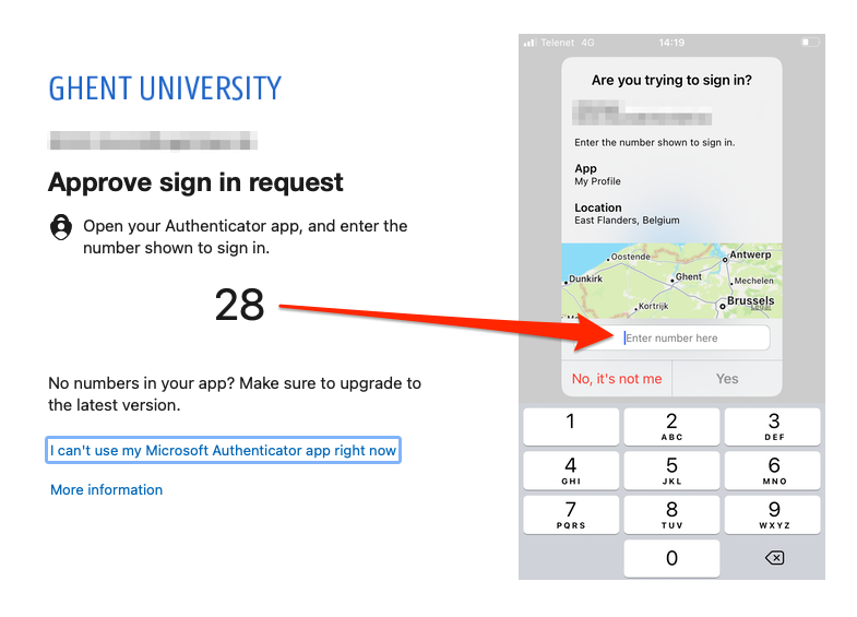 Number matching in Microsoft Authenticator